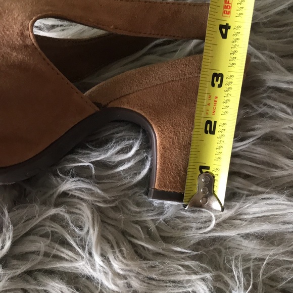 Tan Suede Open-Toe Heels - Picture 6 of 6